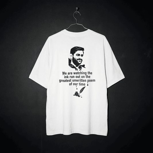 WE ARE WATCHING THE INK RUN OUT MS DHONI TSHIRT
