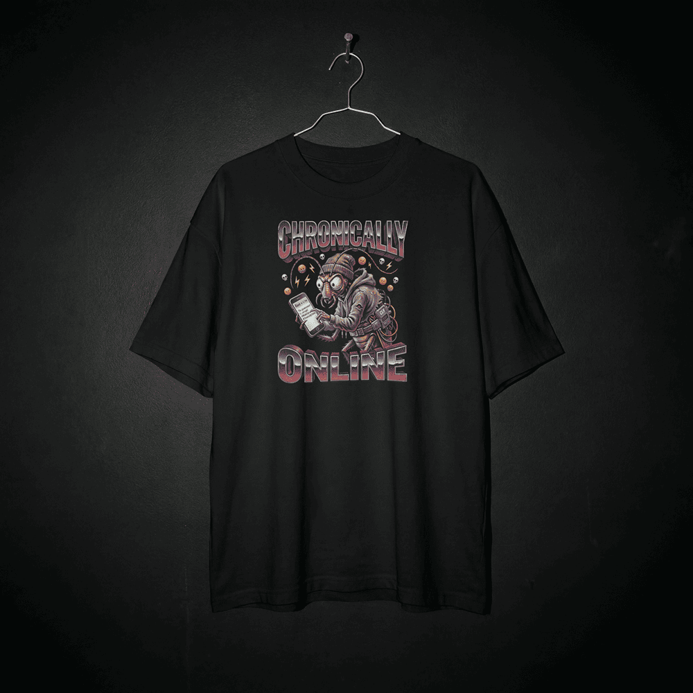 CHRONICALLY ONLINE CJP INSPIRED OVERSIZE TSHIRT
