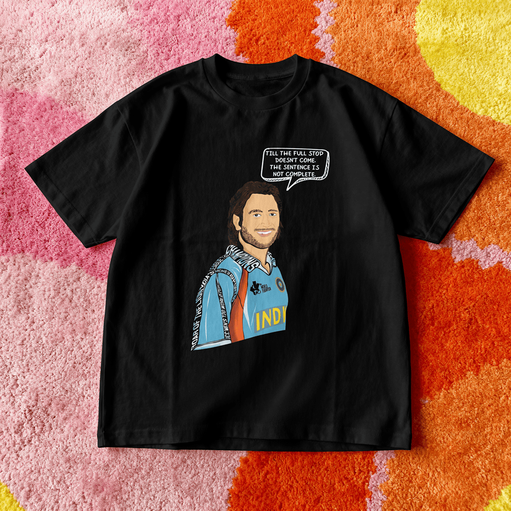 TILL THE FULL STOP DOESN'T COME MS DHONI TSHIRT