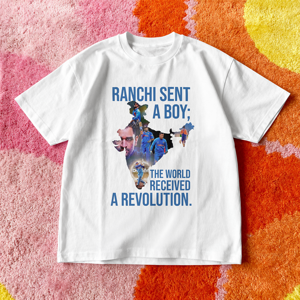 RANCHI SENT A BOY MS DHONI TSHIRT