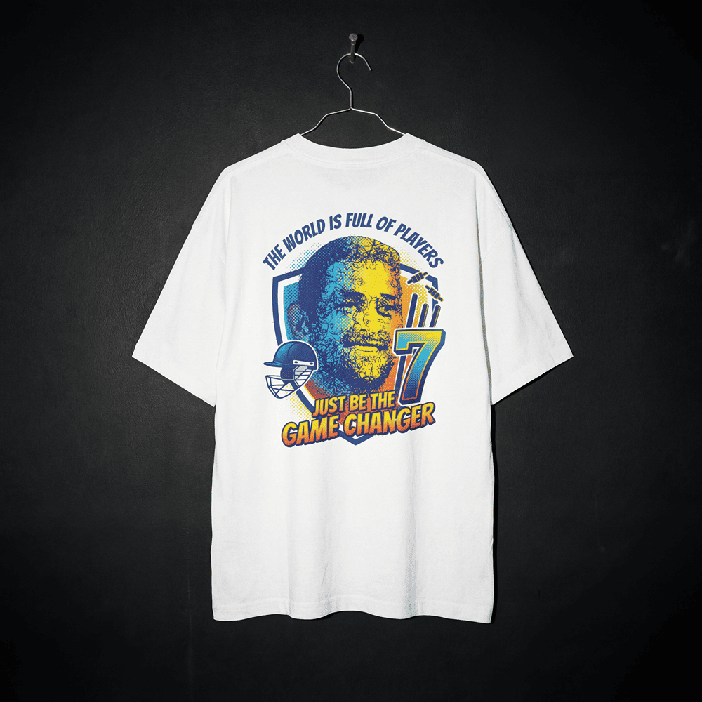 THE WORLD IS FULL OF PLAYERS MS DHONI TSHIRT