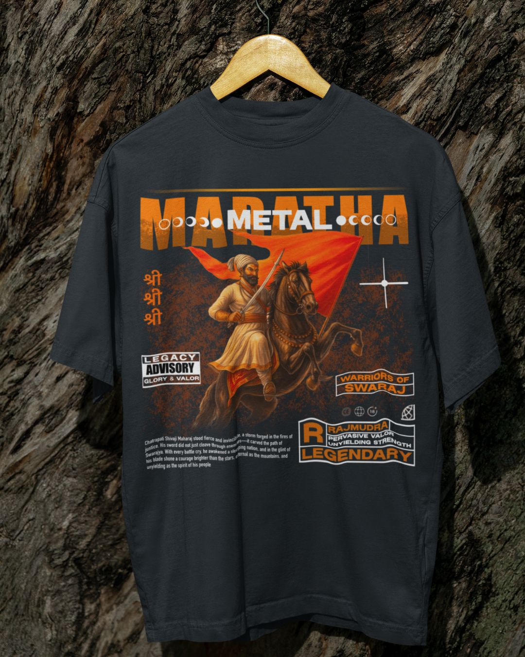MARATHA MEDAL THE LEGACY OF SHIVAJI FRONT PRINT UNISEX TSHIRT