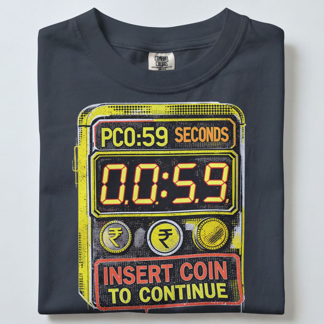 00:59 INSERT COIN TO CONTNUE UNISEX TSHIRT