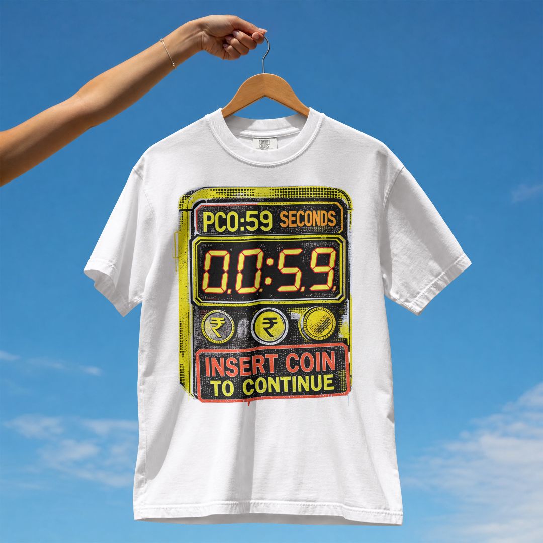 00:59 INSERT COIN TO CONTNUE UNISEX TSHIRT