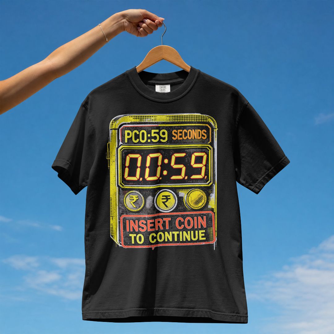 00:59 INSERT COIN TO CONTNUE UNISEX TSHIRT