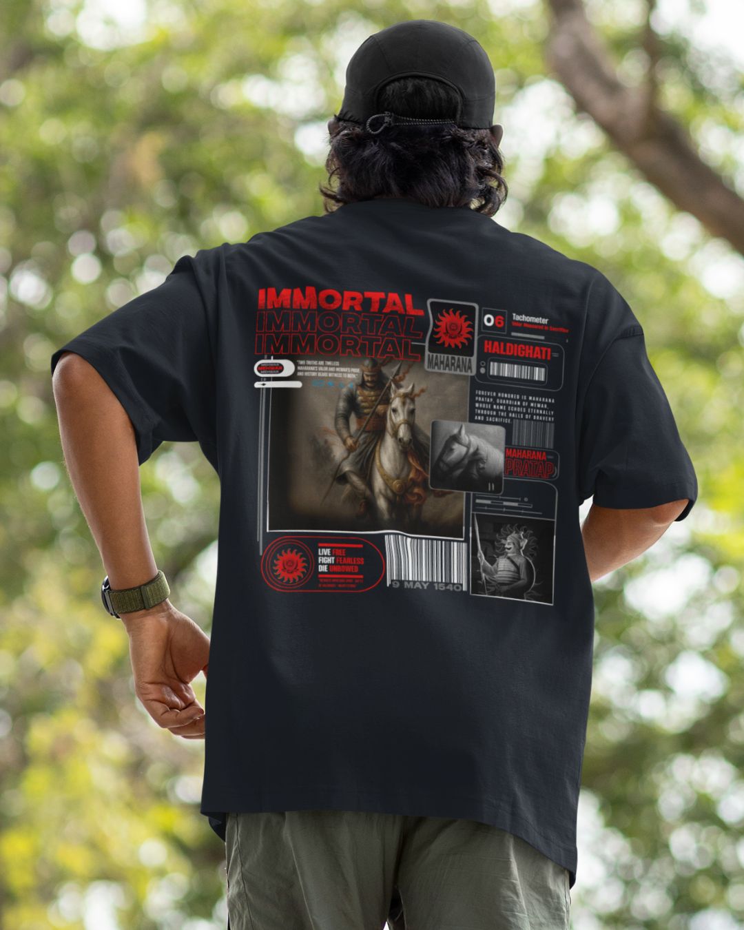 IMMORTAL MAHARANA PRATAP BACKPRINT UNISEX TSHIRT