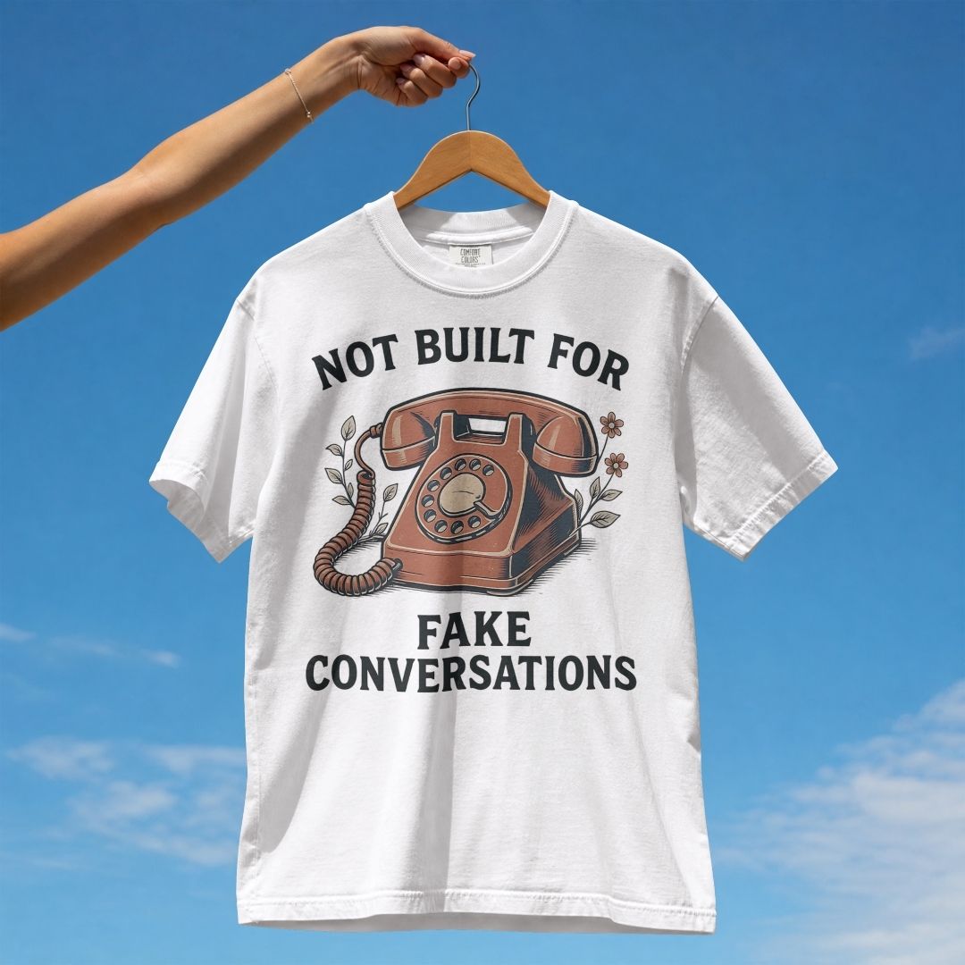 NOT BUILT FOR FAKE CONVERSATIONS UNISEX TSHIRT