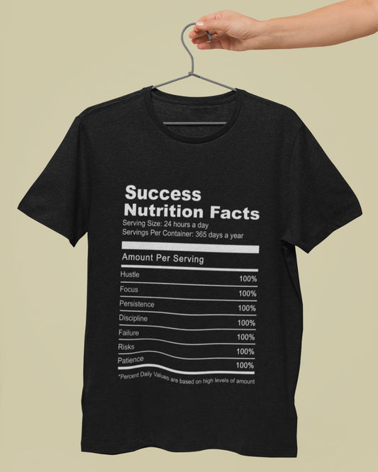 SUCCESS NUTRITION FACTS UNISEX TSHIRT