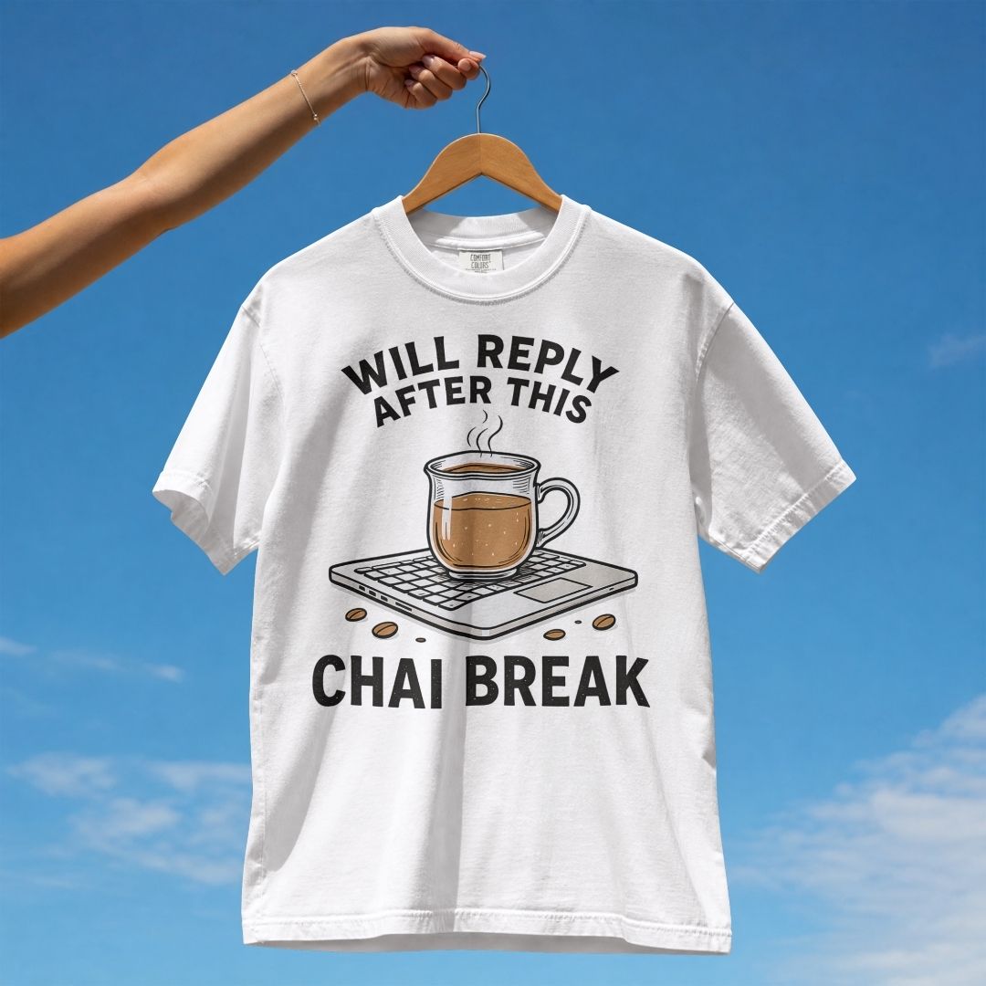WILL REPLY AFTER THIS CHAI BREAK UNISEX TSHIRT