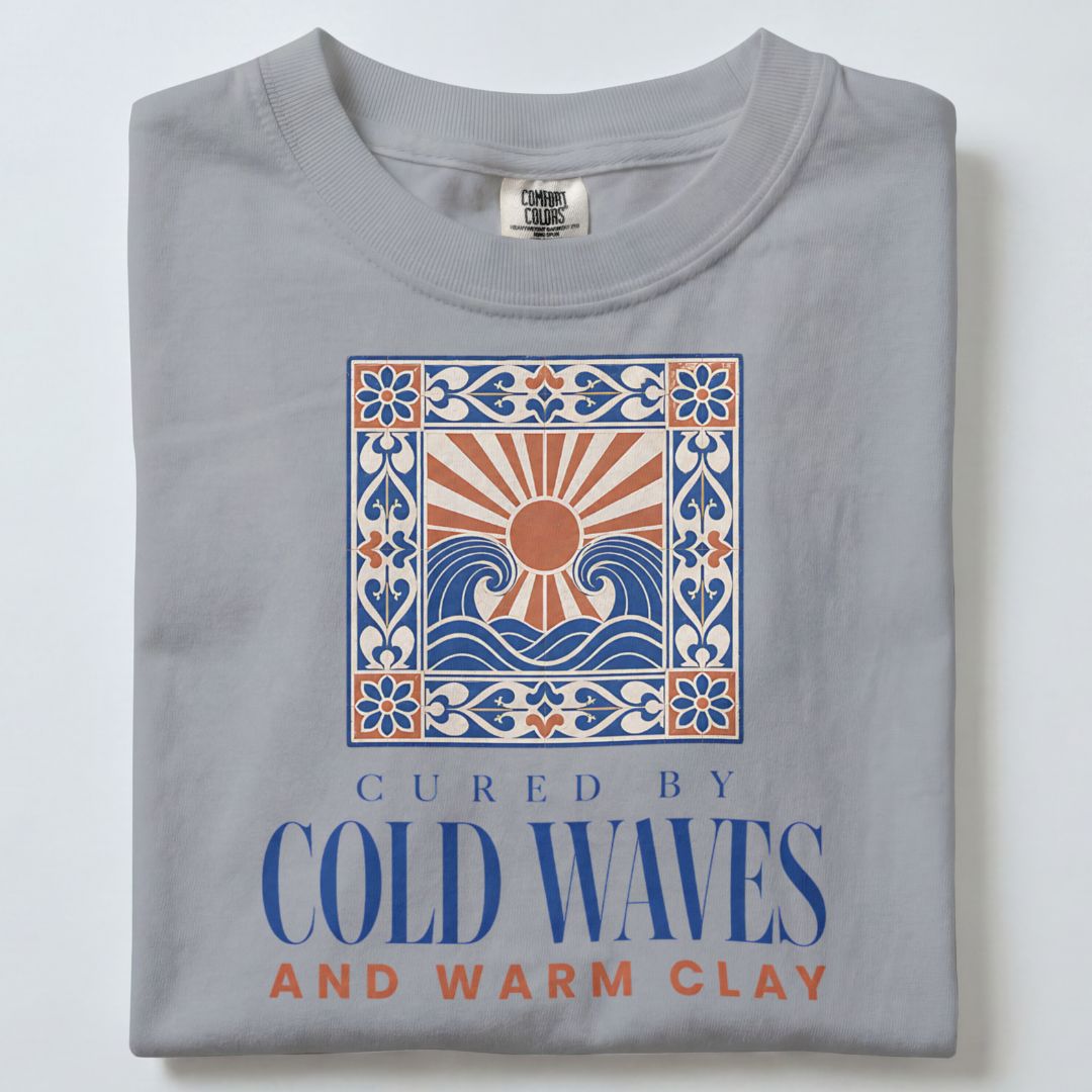 COLD WAVES AND WARM CLAY UNISEX TSHIRT