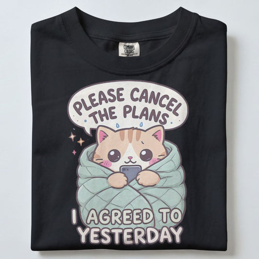 PLEASE CANCEL THE PLANS I AGREED TO YESTERDAY