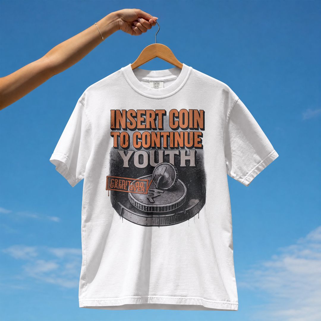 INSERT COIN TO CONTINUE YOUTH UNISEX TSHIRT