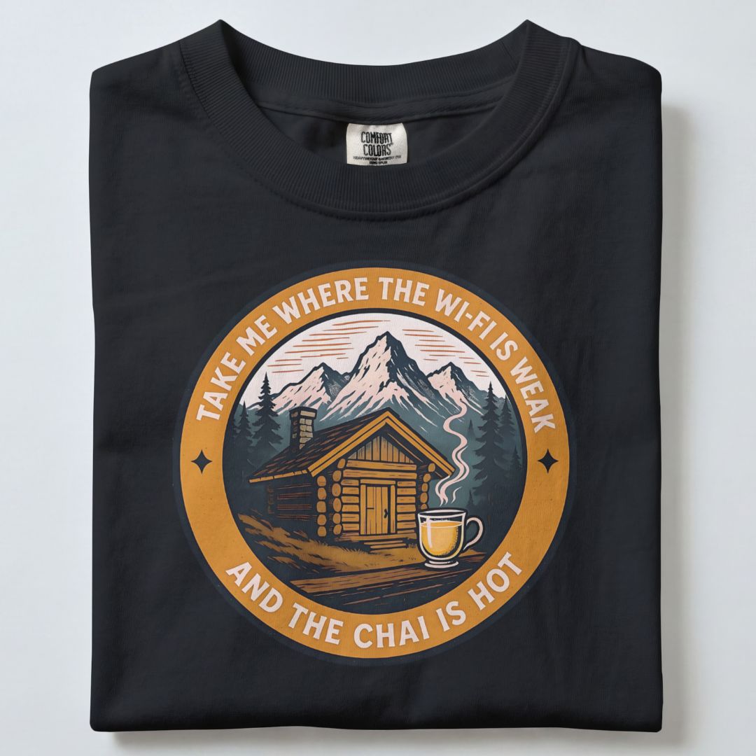 TAKE ME WHERE THE WI FI IS WEAK AND CHAI IS HOT UNISEX TSHIRT