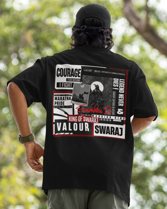 MARATHA PRIDE SAMBHAJI MAHARAJ BACK PRINT UNISEX TSHIRT