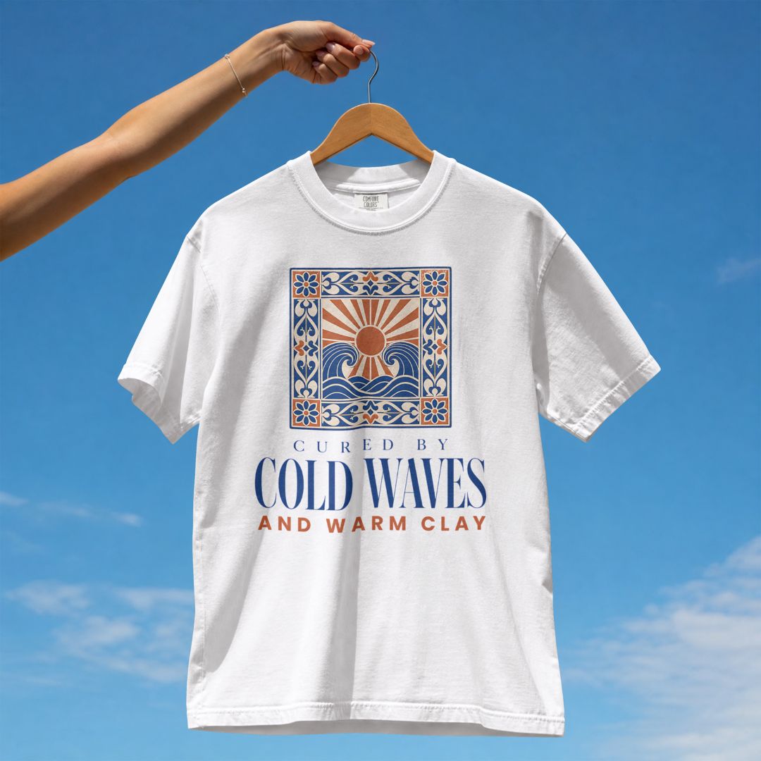 COLD WAVES AND WARM CLAY UNISEX TSHIRT