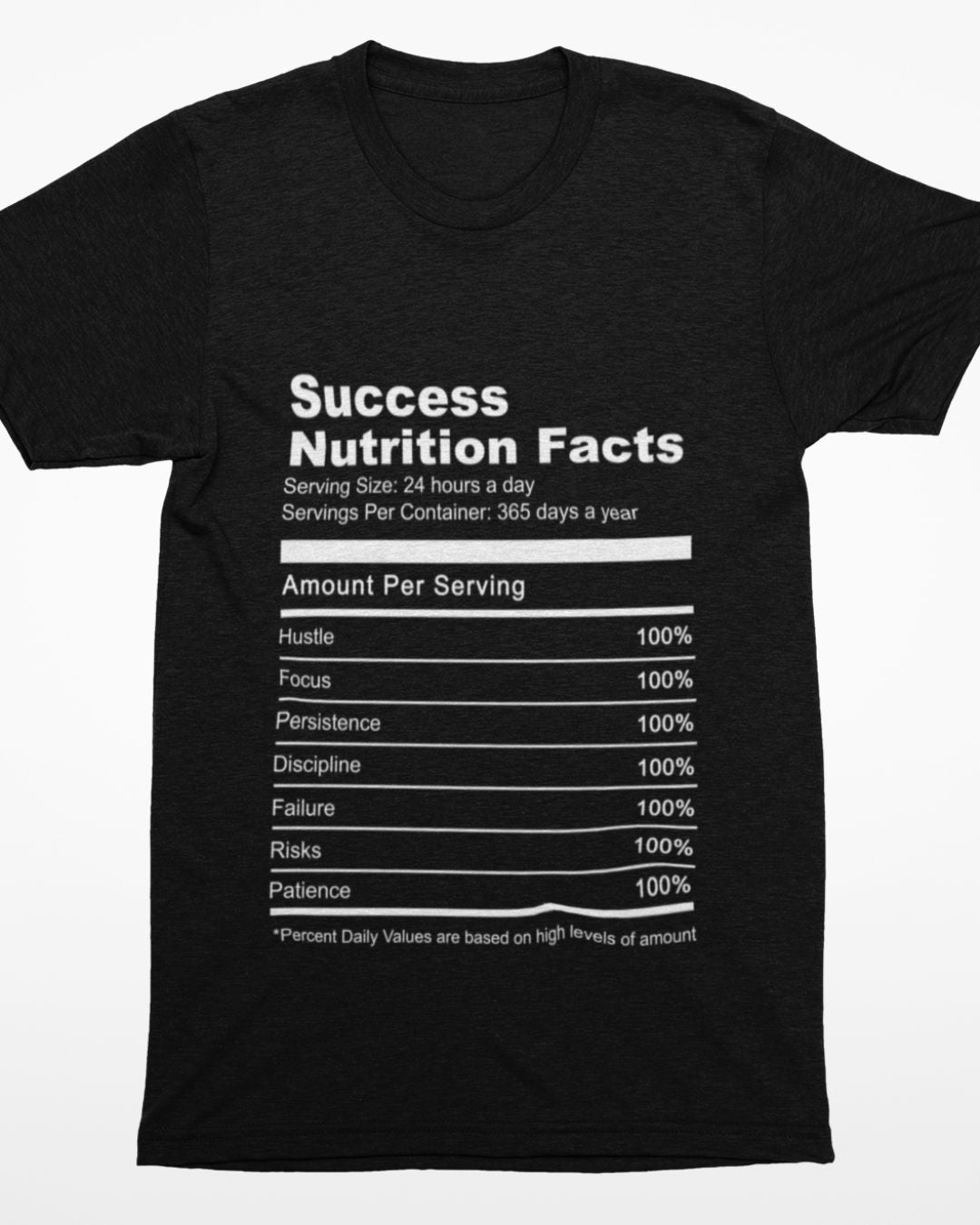 SUCCESS NUTRITION FACTS UNISEX TSHIRT
