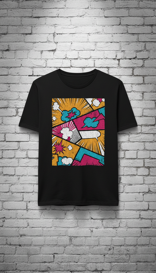 Pop culture comics graphic tee