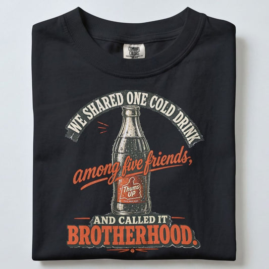 WE SHARED ONE COLD DRINK AND CALLED IT BROTHEHOOD UNISEX TSHIRT