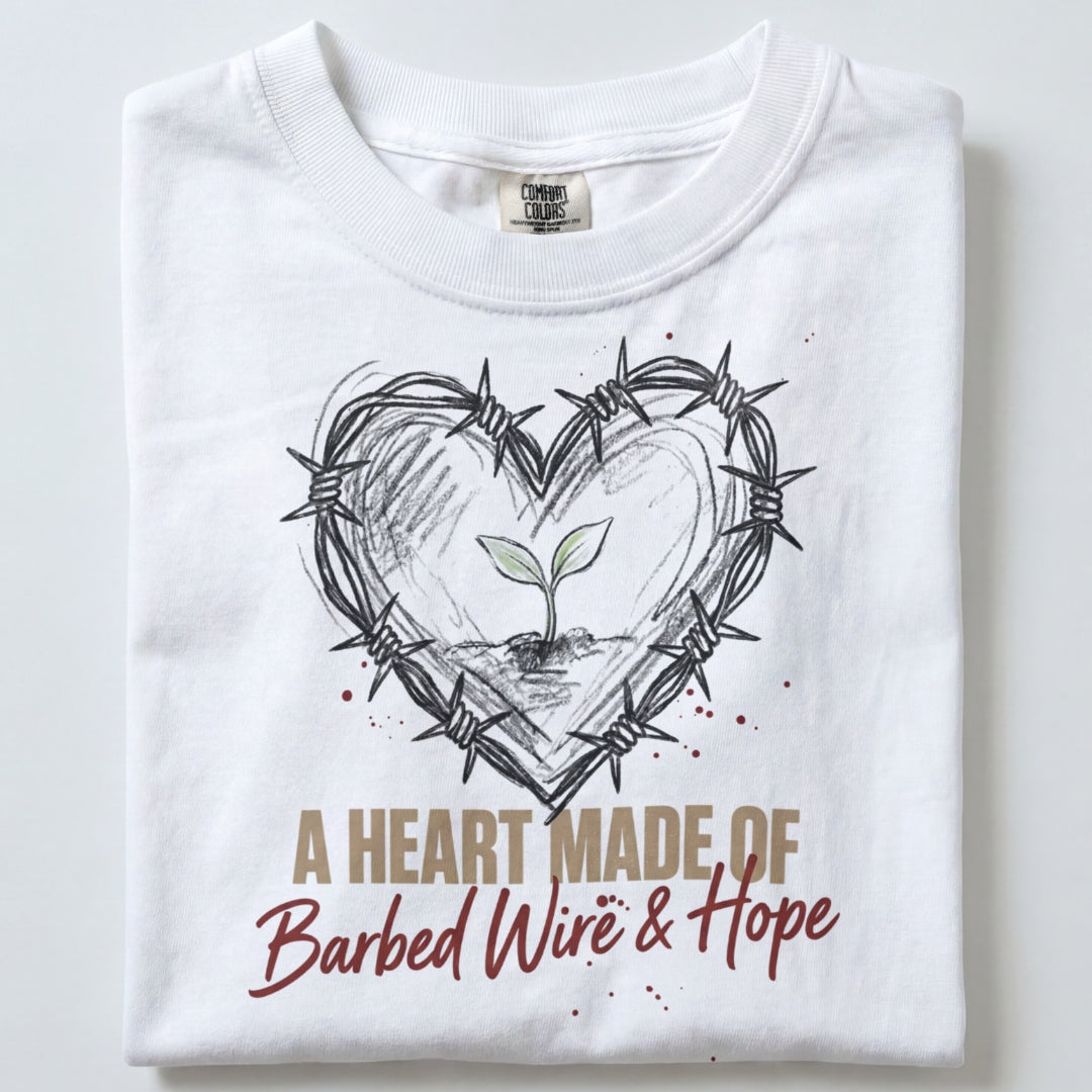 "Barbed Wire & Hope" Handmade Tee