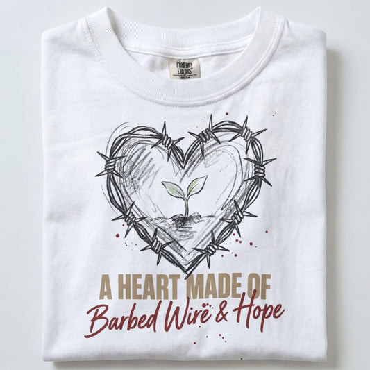 "Barbed Wire & Hope" Handmade Tee