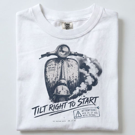 BAJAJ CHETAK TILT RIGHT TO START UNISEX TSHIRT