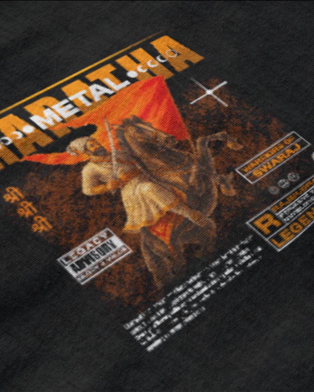 MARATHA MEDAL THE LEGACY OF SHIVAJI MAHARAJ BACK PRINT UNISEX TSHIRT