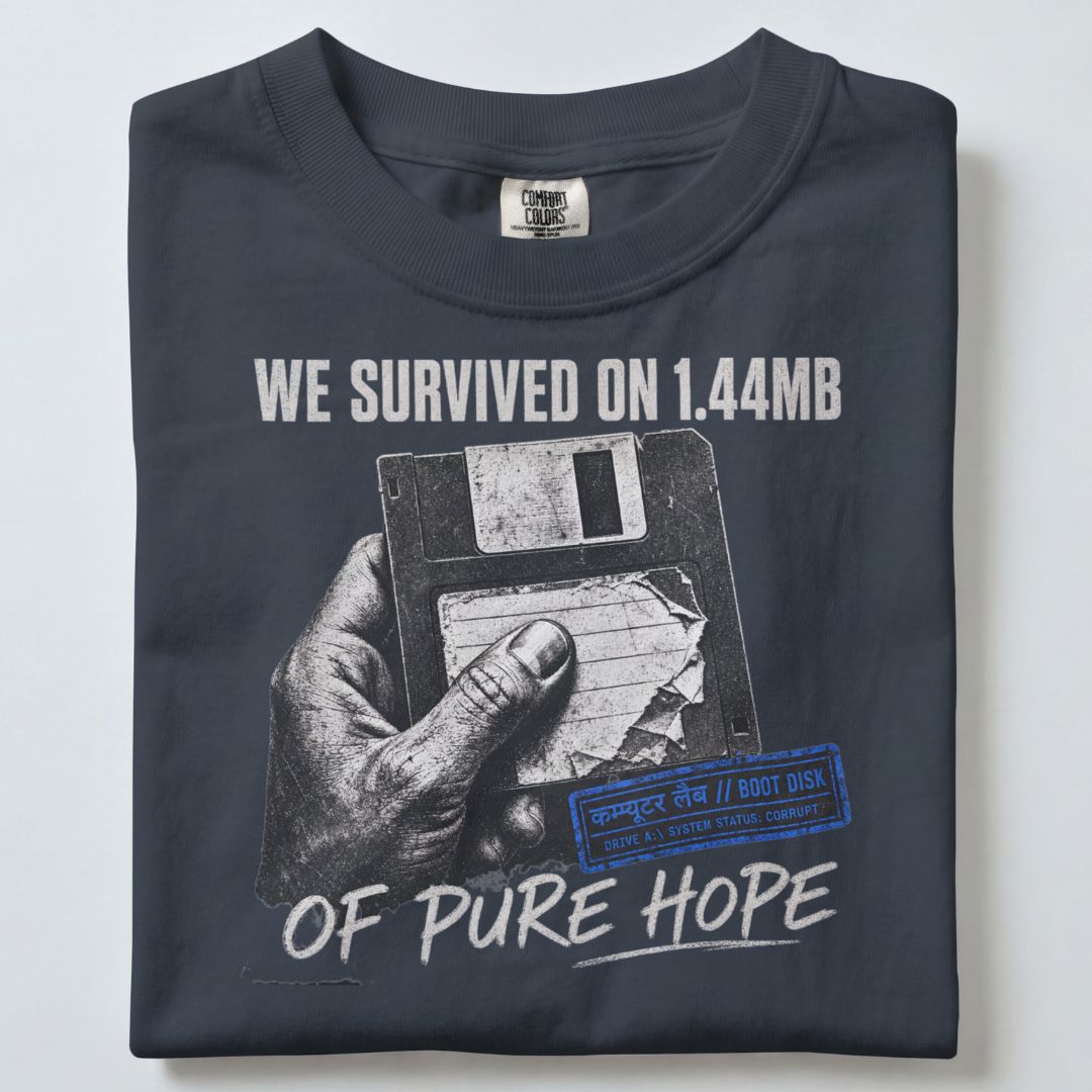 WE SURVIVED ON 1.44 MB UNISEX TSHIRT