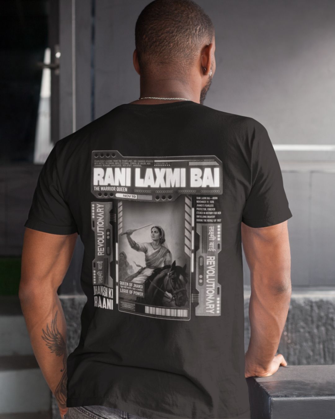 RANI LAKSHMI BAI BACKPRINT UNISEX TSHIRT