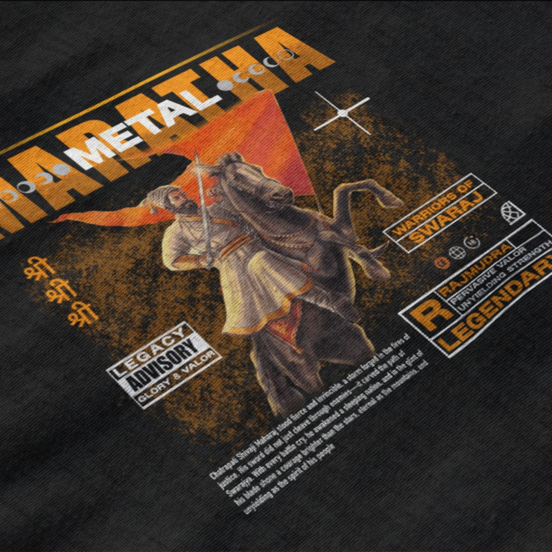 MARATHA MEDAL THE LEGACY OF SHIVAJI FRONT PRINT UNISEX TSHIRT