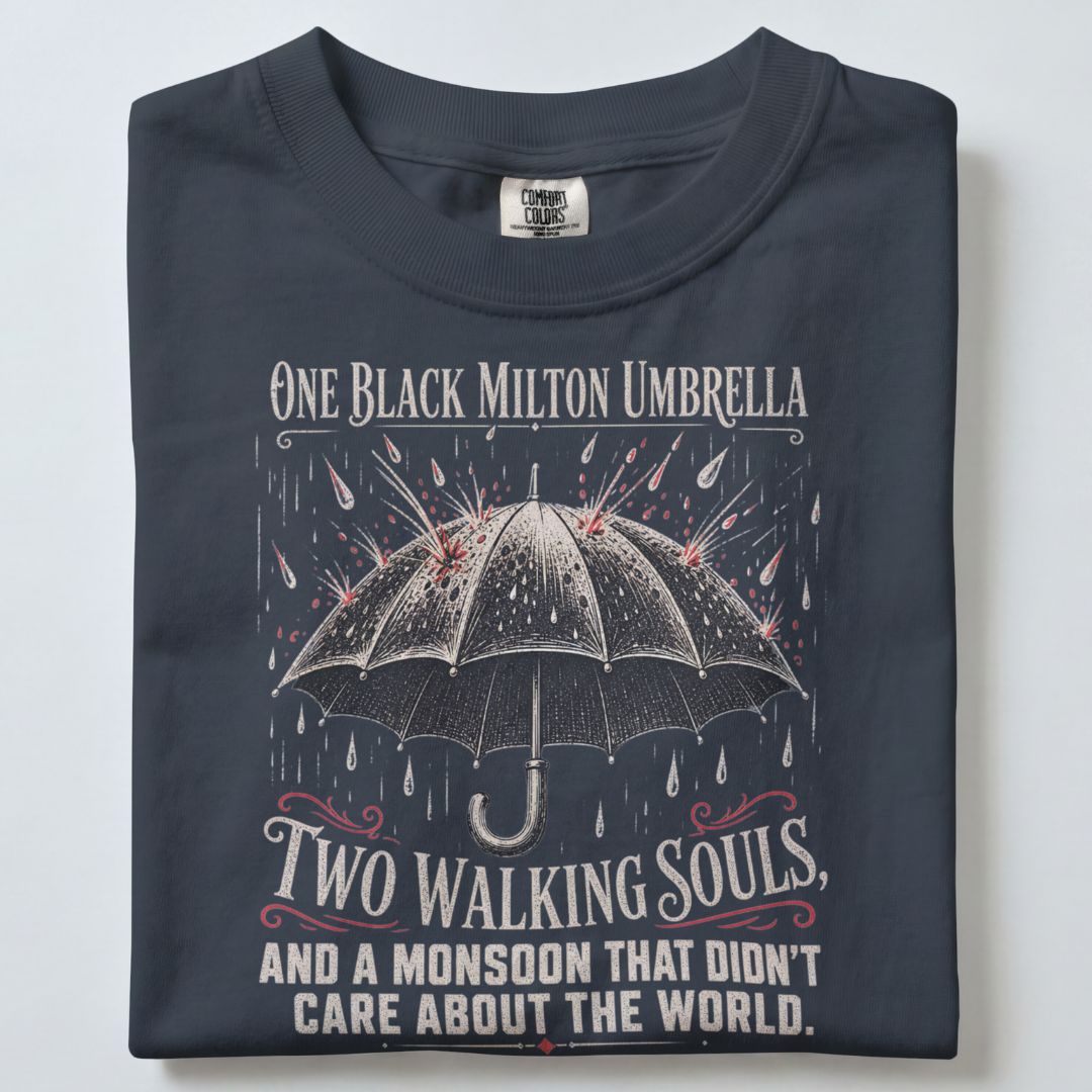 ONE BLACK MILTON UMBRELLA UNISEX TSHIRT