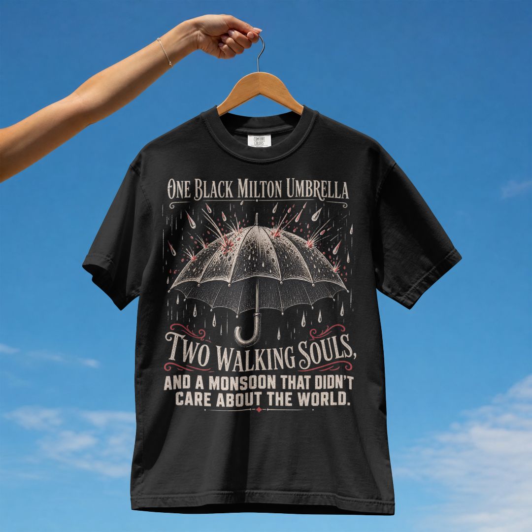 ONE BLACK MILTON UMBRELLA UNISEX TSHIRT