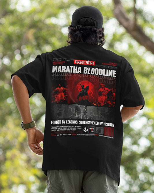 MARATHA BLOODLINE MARATHA GAURAV BACK PRINT UNISEX TSHIRT