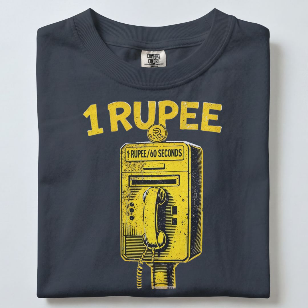 1 RUPEE LANDPHONE UNISEX TSHIRT
