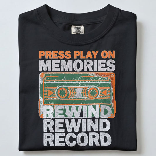 PRESS PLAY ON MEMORIES UNISEX TSHIRT