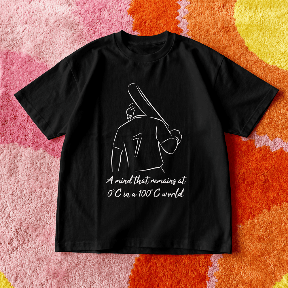 A MIND THAT REMAINS AT 0 DEGREE CELCIUS MS DHONI TSHIRT