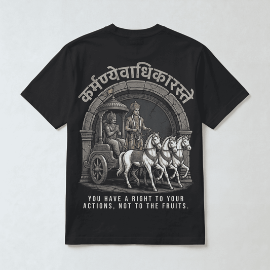 Geeta Chariot "Karmanye Vadhikaraste" Graphic Tee