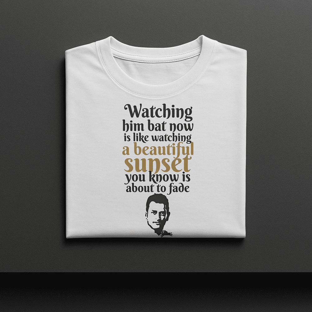 WATCHING HIM BAT NOW LIKE WATCHING A BEAUTIFUL SUNSET MS DHONI TSHIRT
