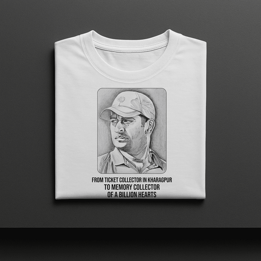 FROM TICKET COLLECTOR IN KHARAGPUR MS DHONI TSHIRT