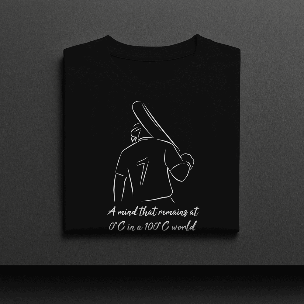 A MIND THAT REMAINS AT 0 DEGREE CELCIUS MS DHONI TSHIRT