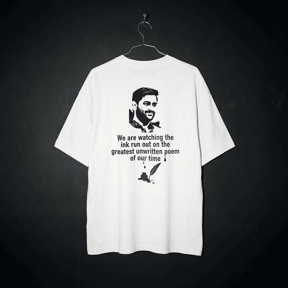 WE ARE WATCHING THE INK RUN OUT MS DHONI TSHIRT
