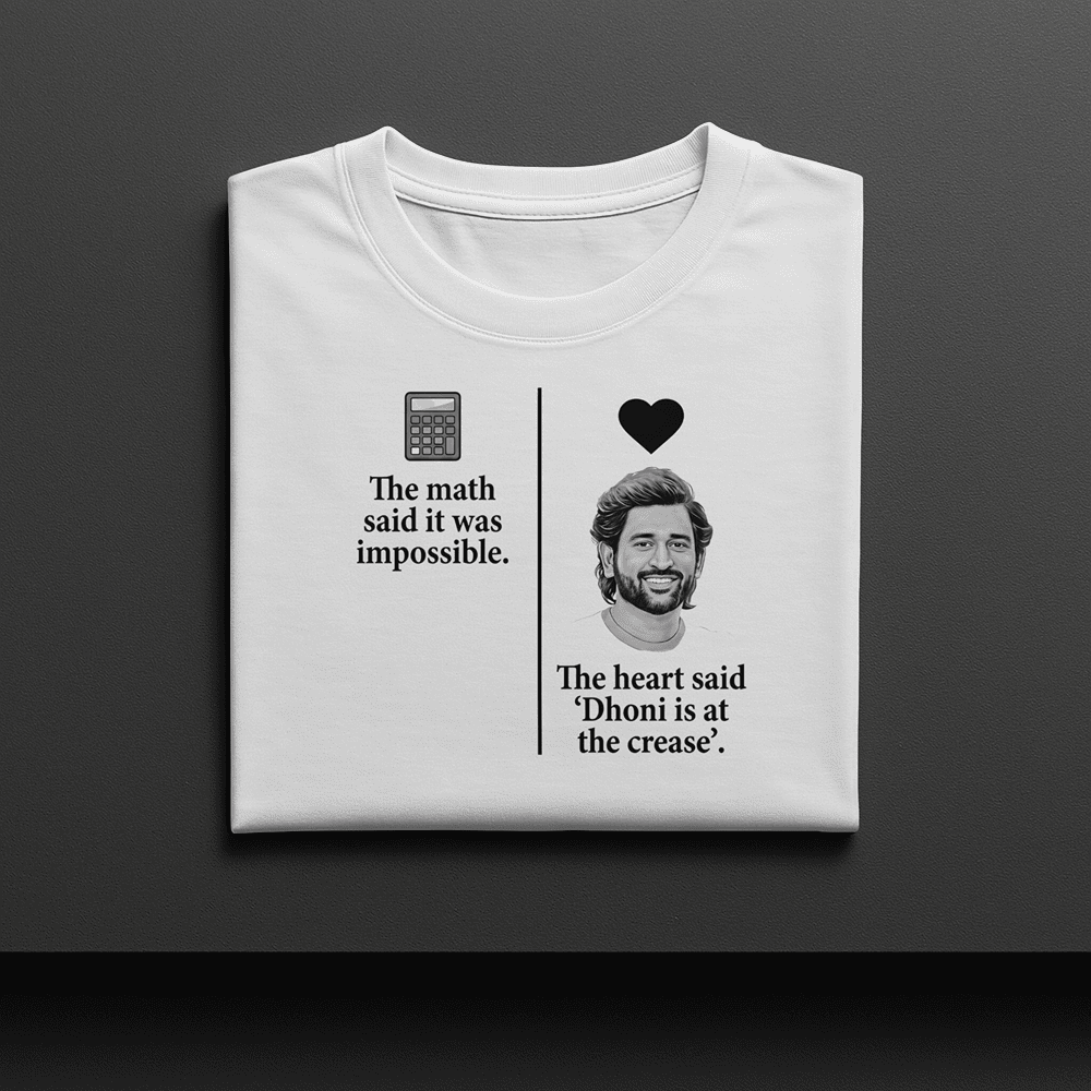 THE MATH SAID IT WAS IMPOSSIBLE MS DHONI TSHIRT