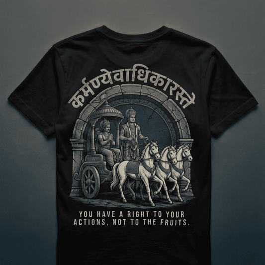 Geeta Chariot "Karmanye Vadhikaraste" Graphic Tee