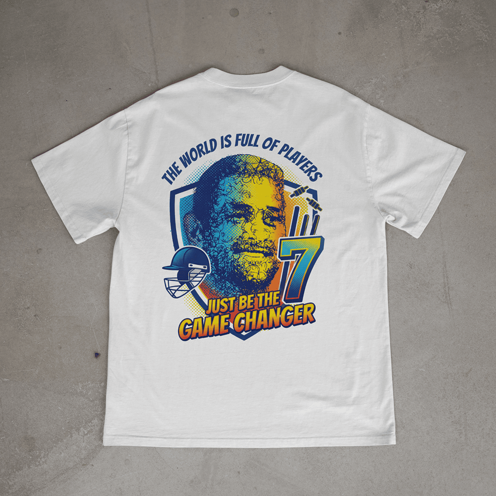 THE WORLD IS FULL OF PLAYERS MS DHONI TSHIRT