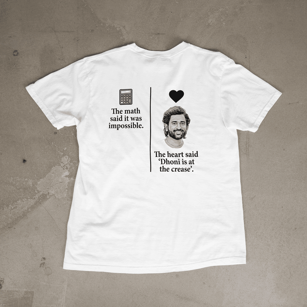 THE MATH SAID IT WAS IMPOSSIBLE MS DHONI TSHIRT