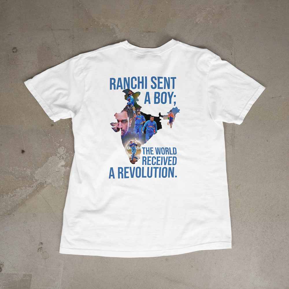RANCHI SENT A BOY MS DHONI TSHIRT