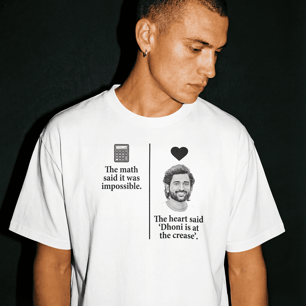 THE MATH SAID IT WAS IMPOSSIBLE MS DHONI TSHIRT