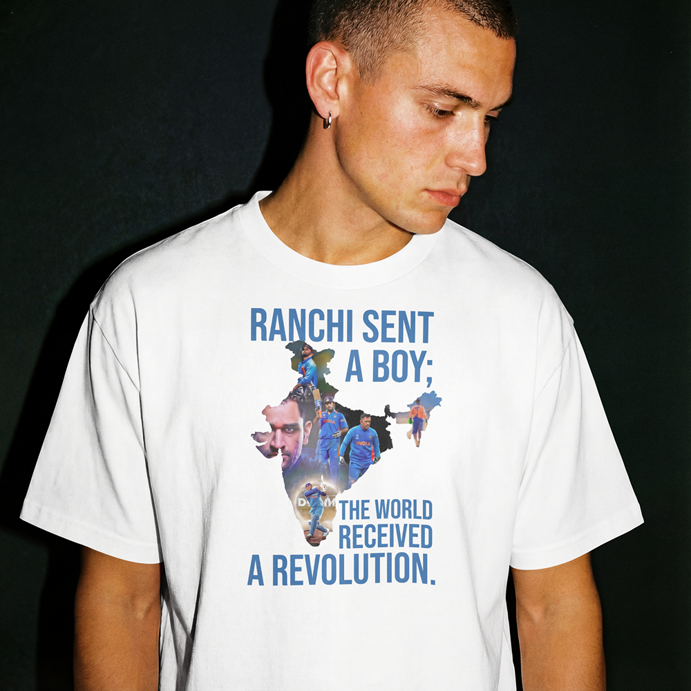 RANCHI SENT A BOY MS DHONI TSHIRT