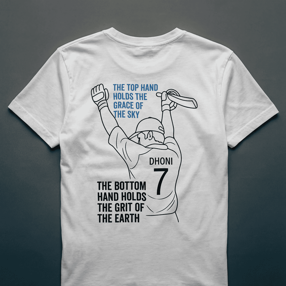 THE BOTTOM HAND HOLDS THE GRIT OF THE EARTH