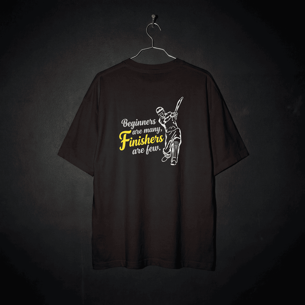 BEGINNERS ARE MANY FINISHERS ARE FEW MS DHONI TSHIRT