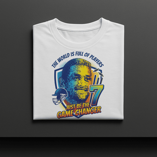THE WORLD IS FULL OF PLAYERS MS DHONI TSHIRT